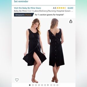 Baby be mine hospital gown/labor gown / c-section gown